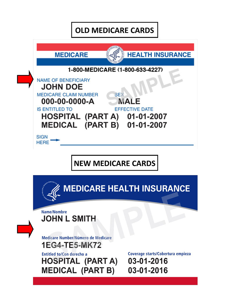 old and new medicare cards